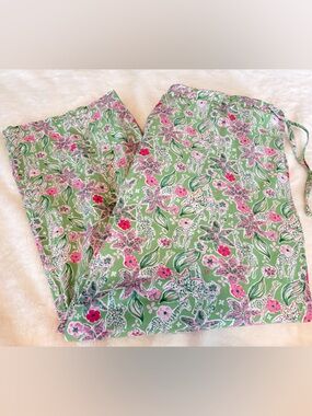 Mahogany “Neville” Floral Jungle block print Pajama cheetah lounge cozy Pants XL